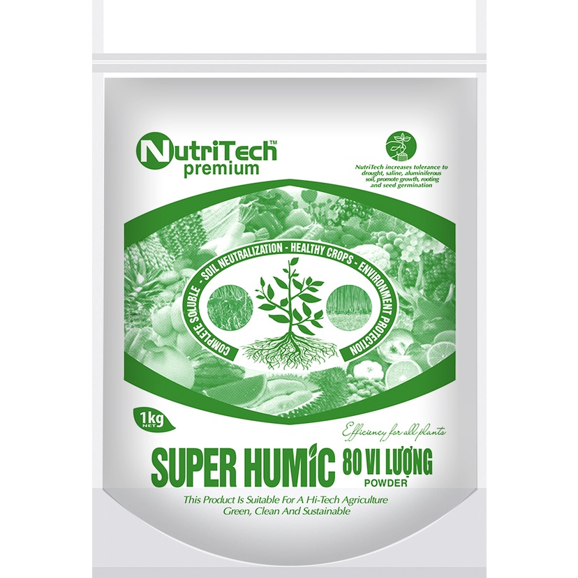 Phân bón Super Humic 80 vi lượng- NutriTech (1kg)