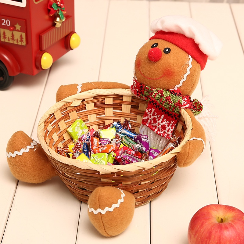 Giỏ Đựng Thức Ăn / Kẹo Hình Ông Già Noel / Người Tuyết Sáng Tạo