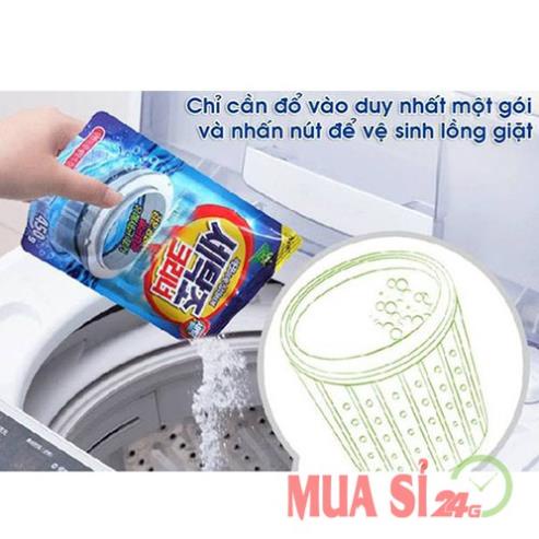 Gói bột tẩy, vệ sinh lồng máy giặt 450g