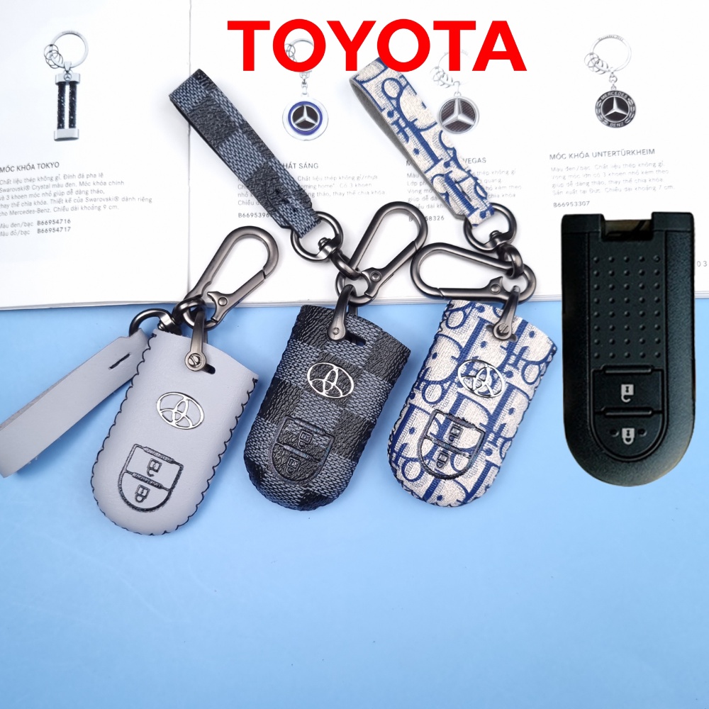 Bọc chìa khóa toyota rush,Bao da chìa khóa toyota wigo ( MÓC D )