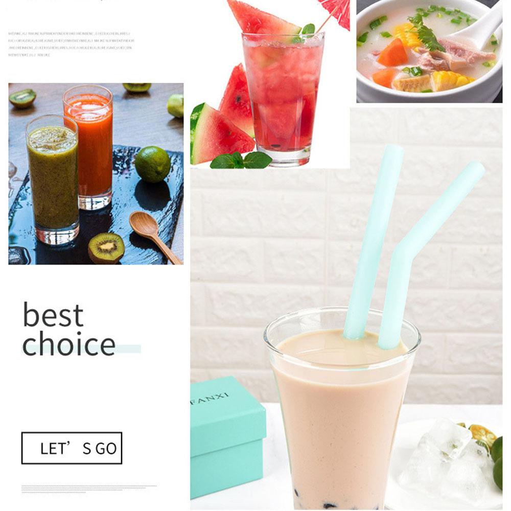 Ống Hút Nhiều Màu Có Thể Tái Sử Dụng Kèm Cọ Vệ Sinh