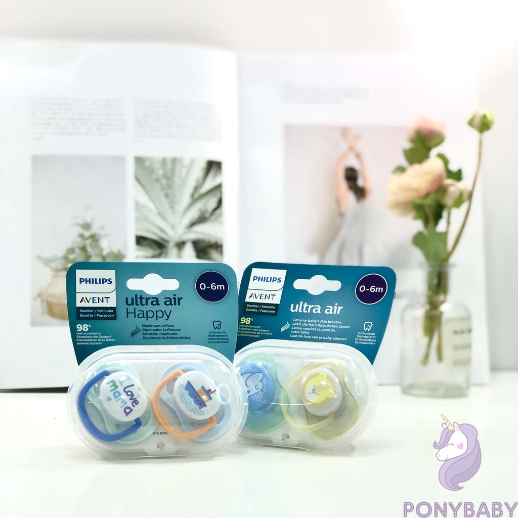 Ti giả Avent ultra air, ty ngậm chống vẩu Philips avent