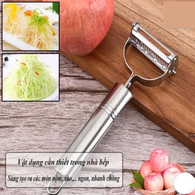 Dụng cụ nạo - bào rau củ 2in1 chất liệu bằng inox tiện dụng