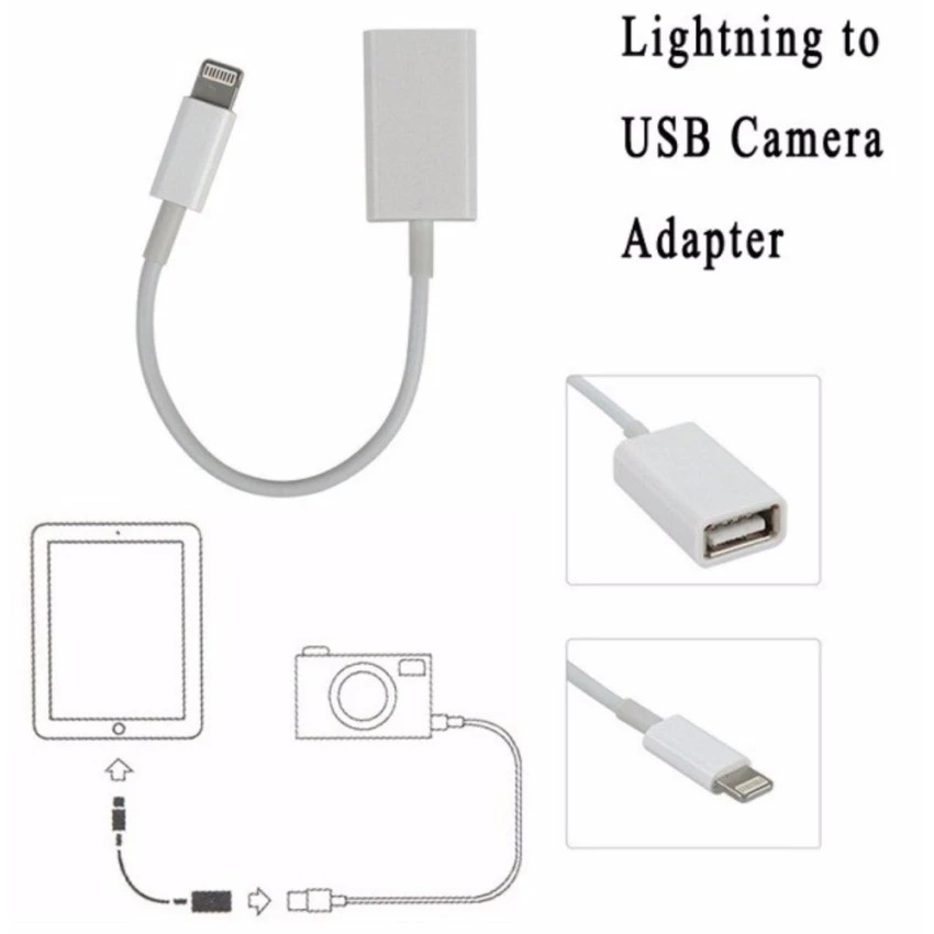 Cáp Lightning USB OTG cho IPad, Iphone