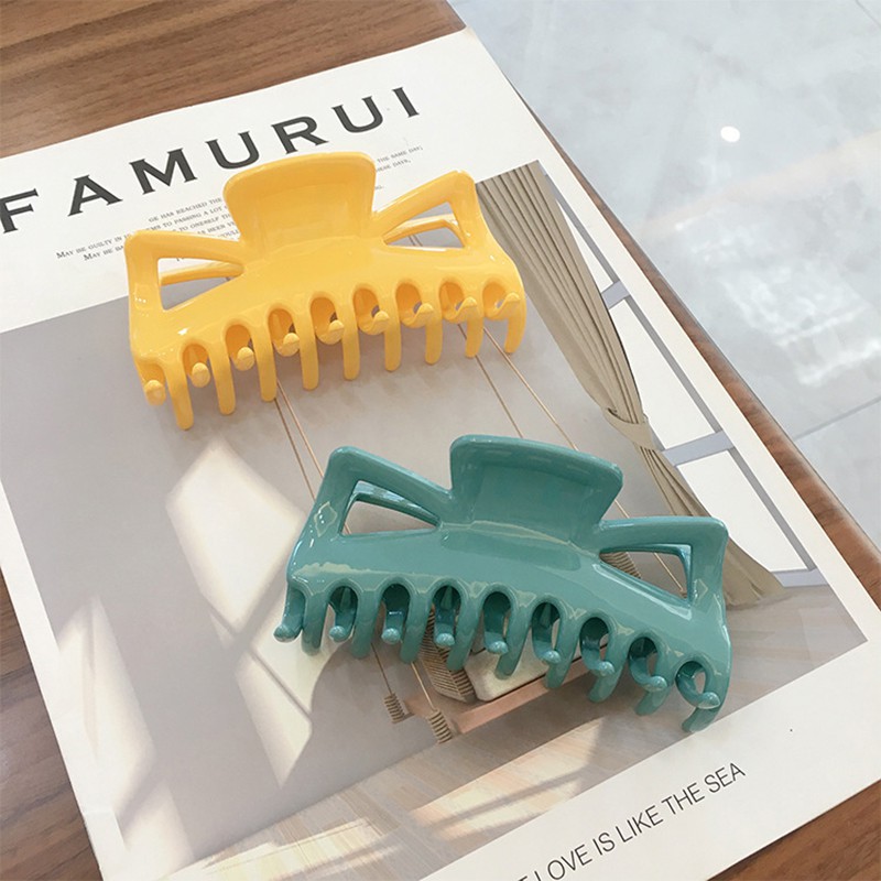 Kẹp Tóc Nhựa Cỡ Lớn Phong Cách Hàn Quốc Cho Nữ