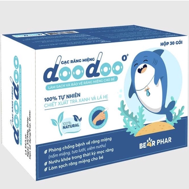 Gạc rơ lưỡi Doo Doo, rơ lưỡi, làm sạch răng, lưỡi, nướu và khoang miệng cho bé - Mẹ Akay- G01