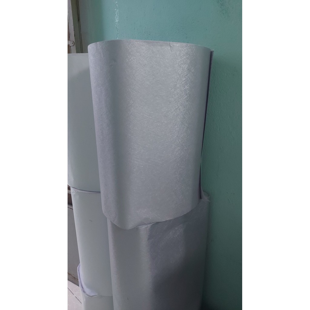 1 mét decal giấy dán tường BẠC SỢI khổ 45cm keo sẵn bóc dán