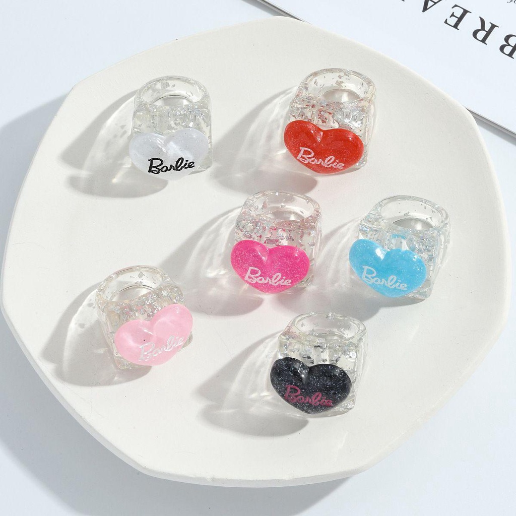 Nhẫn Resin Họa Tiết Hoạt Hình Vui Nhộn Thời Trang Cho Nữ