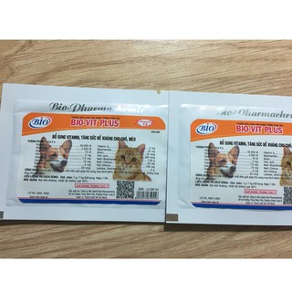 Bio-vit plus gói 5g. bổ sung vitamin cho chó mèo