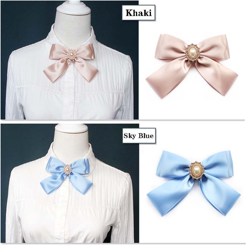 Nơ Cài Áo Đính Ngọc Trai Xinh Xắn Cho Nữ
