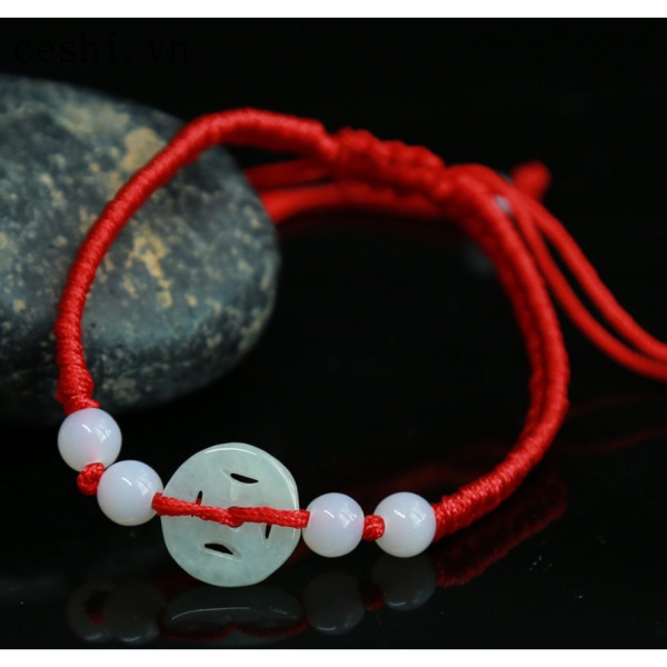 Emerald bracelet red wire Coins