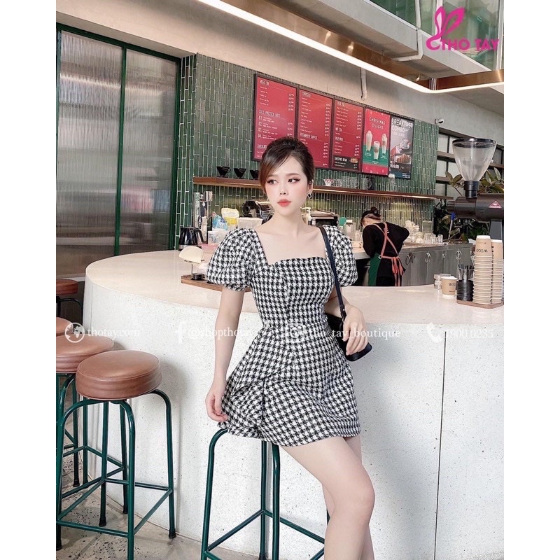 BIGSIZE Đầm cổ u tay phòng xếp eo bigsize 50-90kg có mẫu chụp thật 100%