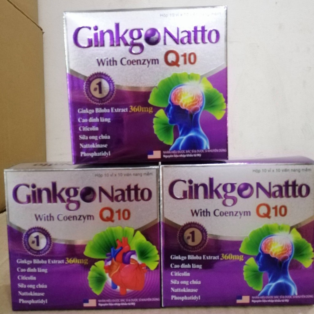 GINKGO NATTO COENZYM Q10 - GIÚP TĂNG CƯỜNG LƯU THÔNG TUẦN HOÀN NÃO