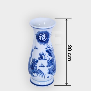 Lọ hoa sứ cổ điển Bát Tràng, cỡ S2
