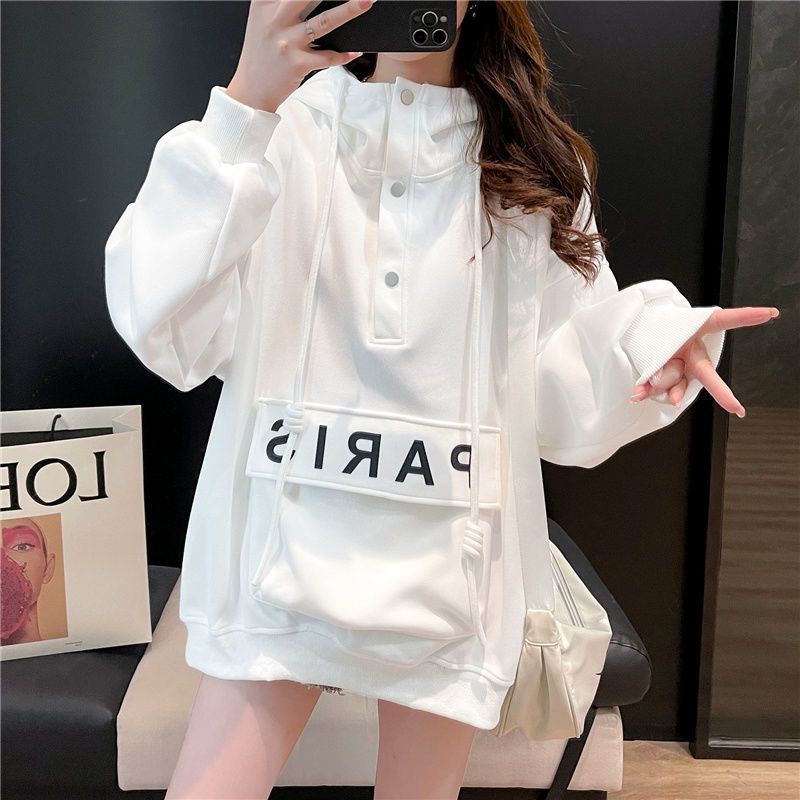 Áo Hoodie Dáng Rộng Phong Cách Hàn Quốc Thời Trang Xuân Thu Cho Nữ