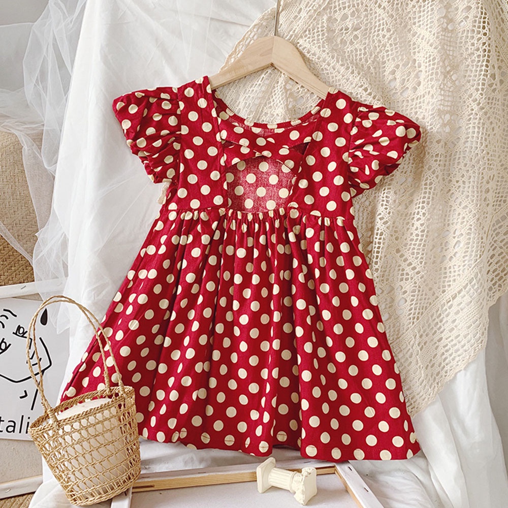 Đầm công chúa BEAR LEADER không tay màu đỏ thời trang mùa hè dành cho bé gái