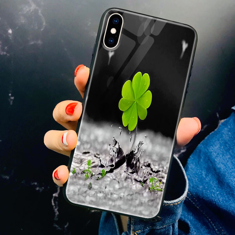 Ốp Lưng Iphone Cỏ 4 Lá May Mắn_1 RedMagic 6/6plus/7/7plus/8/8plus/x/xr/xs/11/12/pro/max/plus/promax