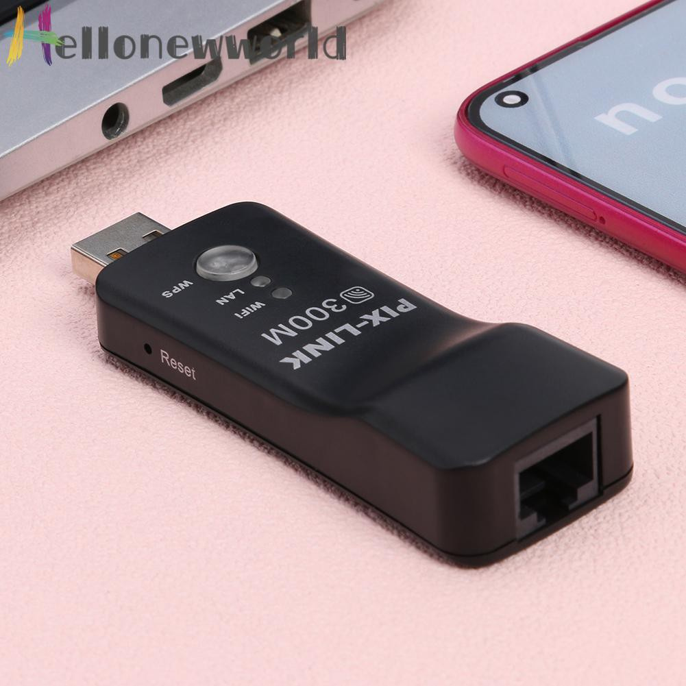 Usb Thu Sóng Wifi 300mbps Rj45 Wps