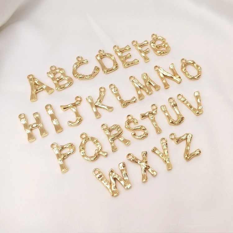 Mặt Dây Chuyền Hình Chữ Mạ Vàng 14K Cao Cấp Phong Cách Âu Mỹ Sang Trọng