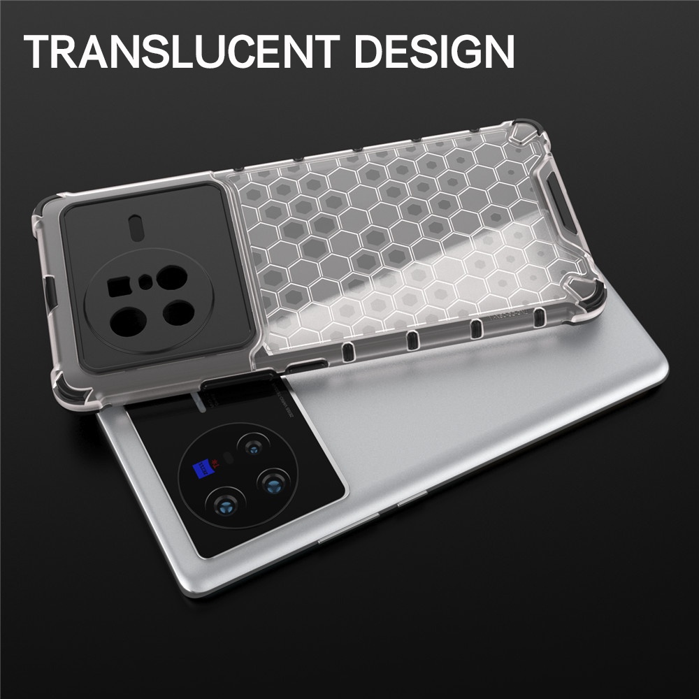 Ốp Điện Thoại Nhựa Cứng Trong Suốt Chống Sốc Họa Tiết Tổ Ong Cho Vivo X80 X70 X60 X60t Pro Plus 5G
