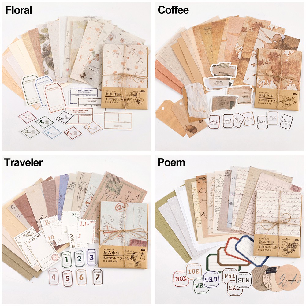 Set 30 Tấm Họa Tiết Hoa Cách Điệu Dùng Để Trang Trí