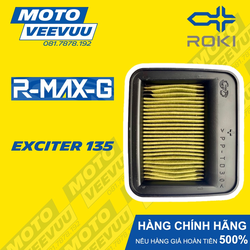 Lọc gió R-Max ROKI cho xe Yamaha EXCITER 135