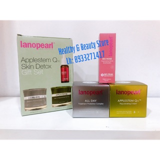Bộ sản phẩm giải độc tố, tái tạo phục hồi Lanopearl Applestem Q10 Skin Detox Gift Set