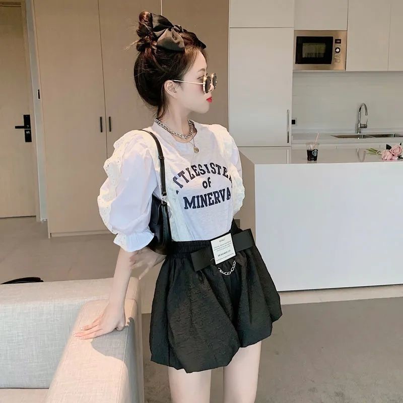 Set áo nữ và quần short thời trang màu hè 2022 xinh xắn cho nữ