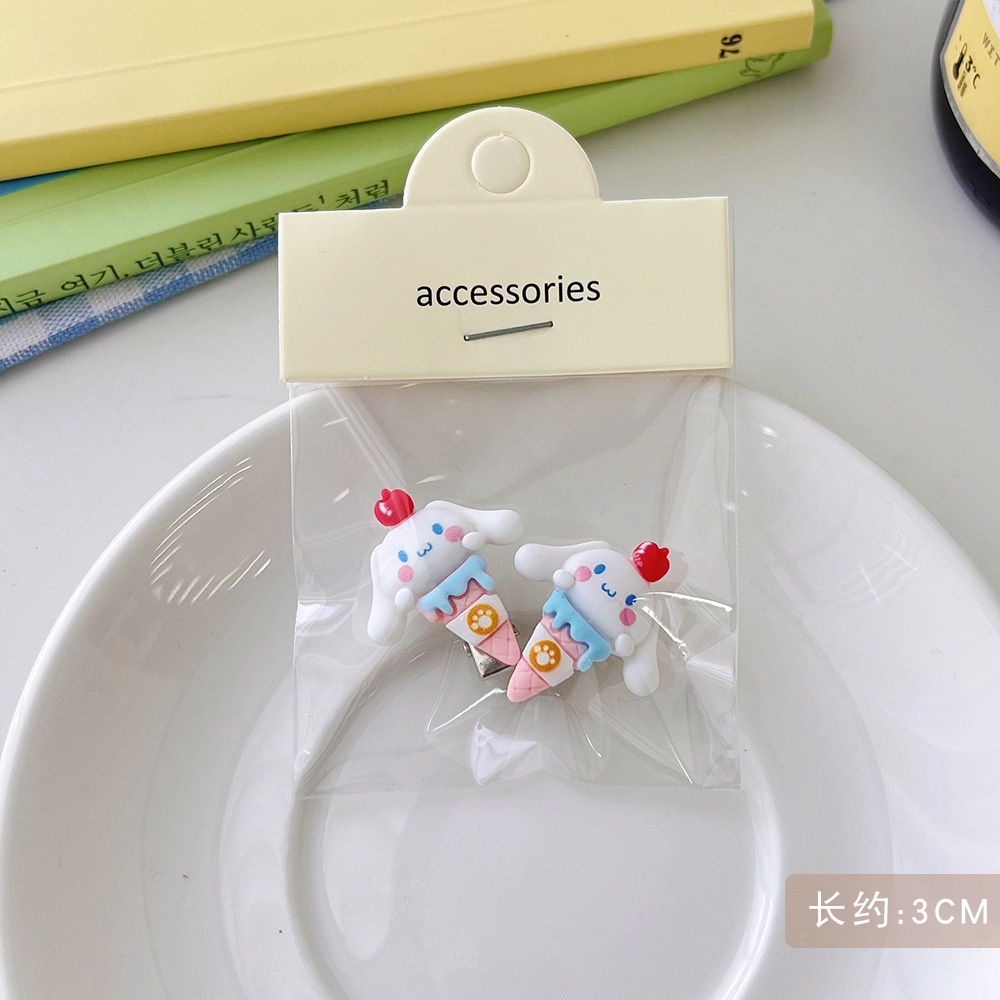 Kẹp Tóc Hình Cây Kem Động Vật Dễ Thương Cho Bé Gái