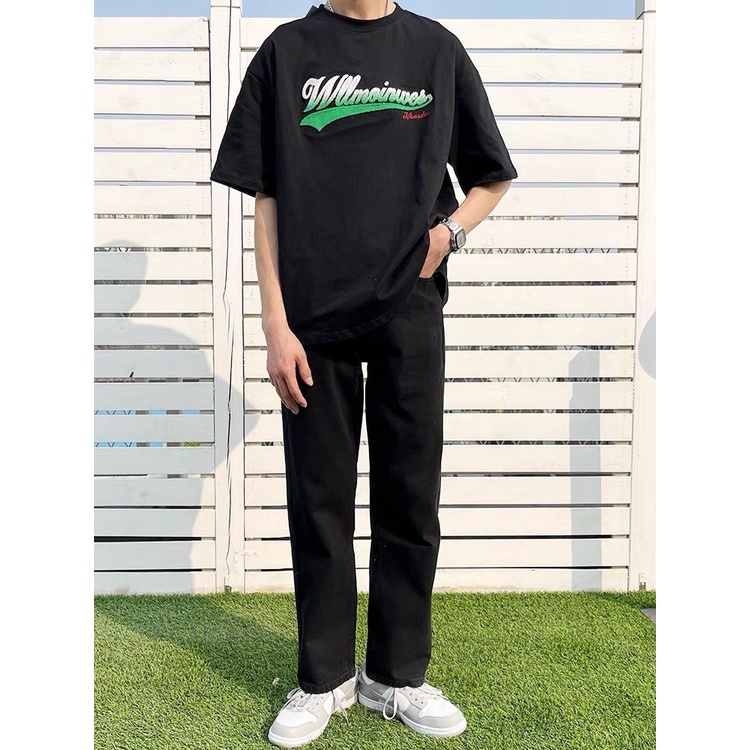 Quần baggy nam ống suông Pantoni, Baggy jeans nam/nữ hottrend 2022