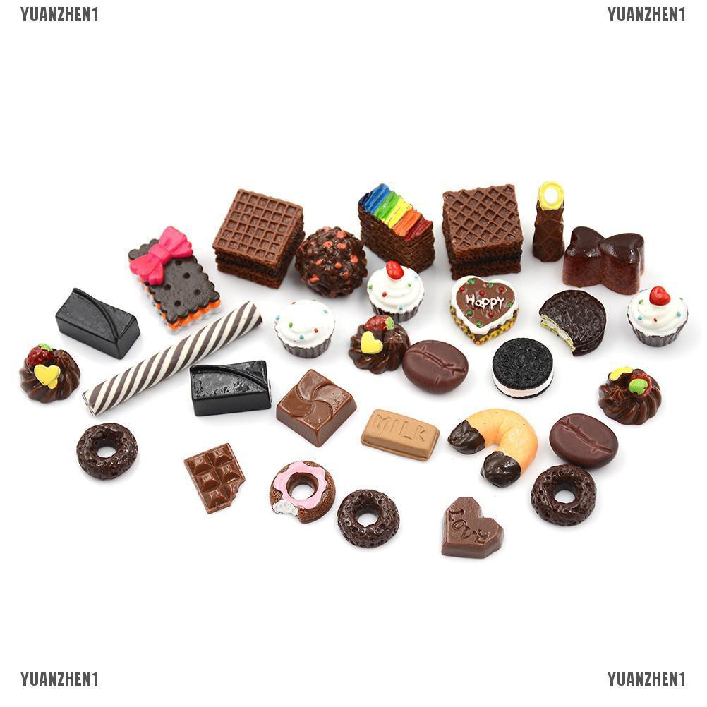 30 Đồ trang trí Thức Ăn Dùng Trang Trí Nhà Búp Bê YUANZHEN1} 1: 12