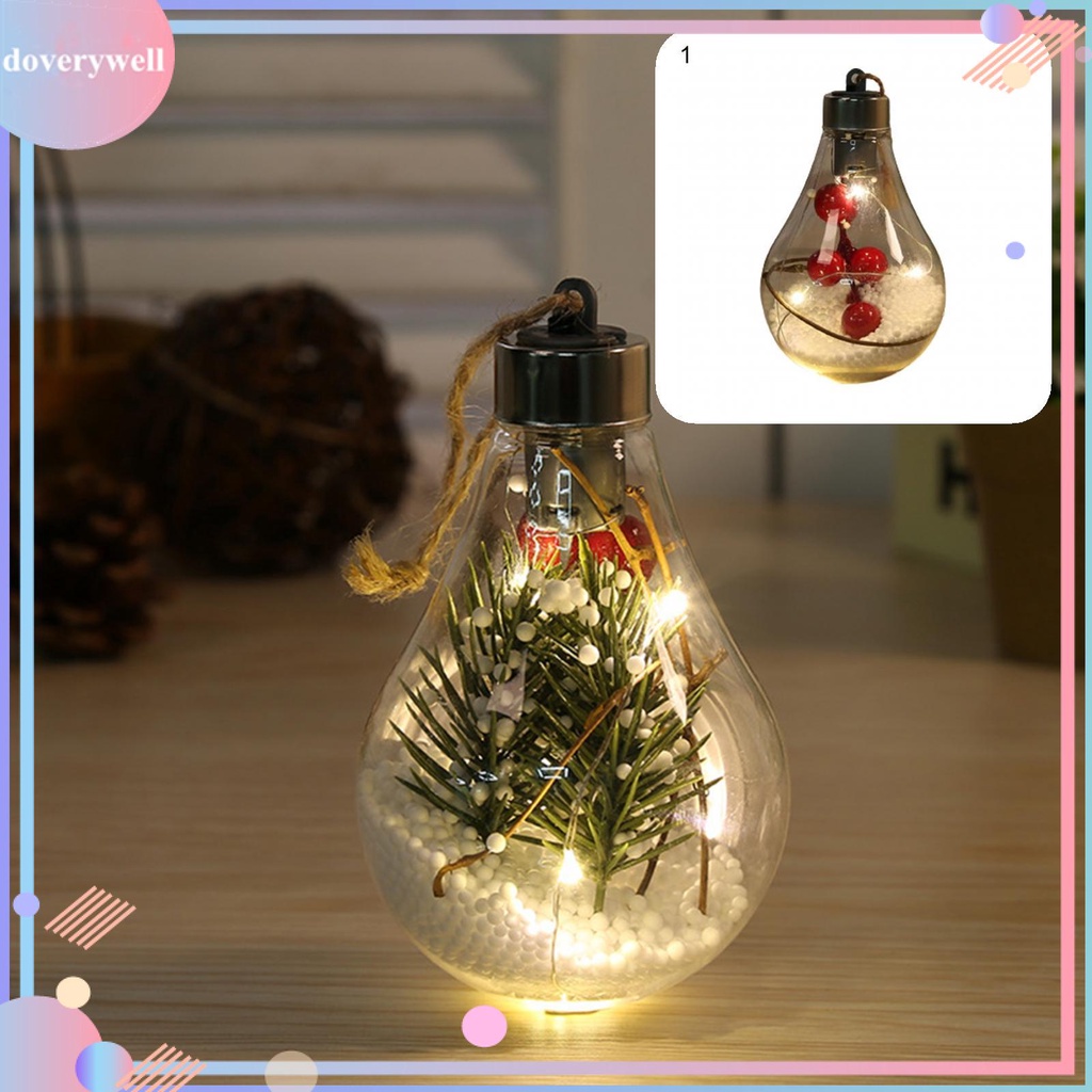 Quả cầu đèn LED trong suốt 5 kiểu dùng trang trí nhà cửa dịp giáng sinh