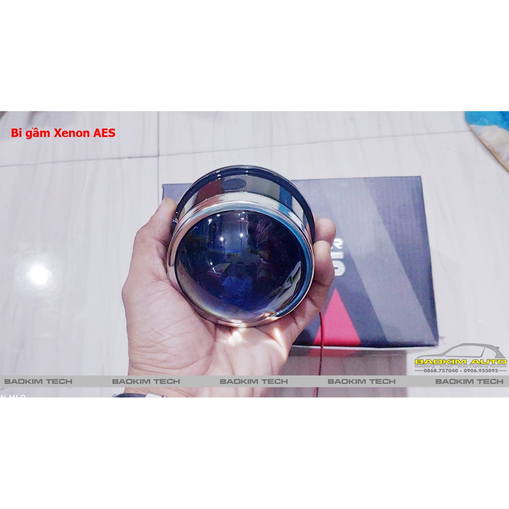 COMBO BI GẦM XENON AES SIÊU SÁNG + KIT TĂNG SÁNG 150%, BI LÚP XANH PHỦ  POLARIZED
