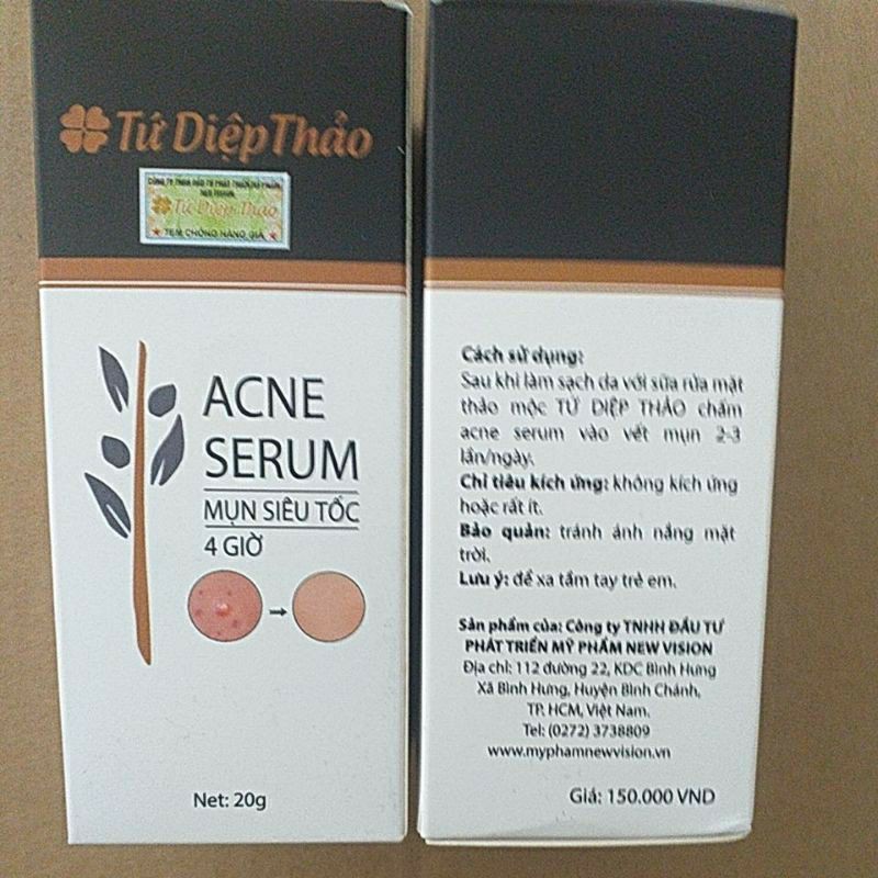 Serum mụn siêu tốc tứ diệp thảo