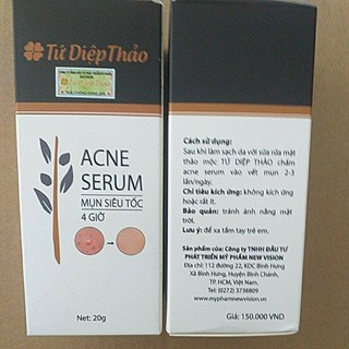 sirum mụn siêu tốc tứ diệp thảo