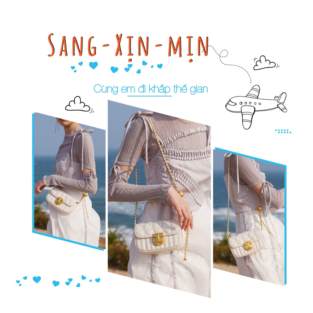 Túi xách nữ đeo chéo phong cách Hàn Quốc chất da mềm mịn tuyệt đẹp Capucha T185