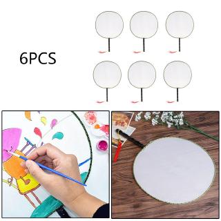 Set 6 Quạt Giấy Vẽ Tranh Cho Bé