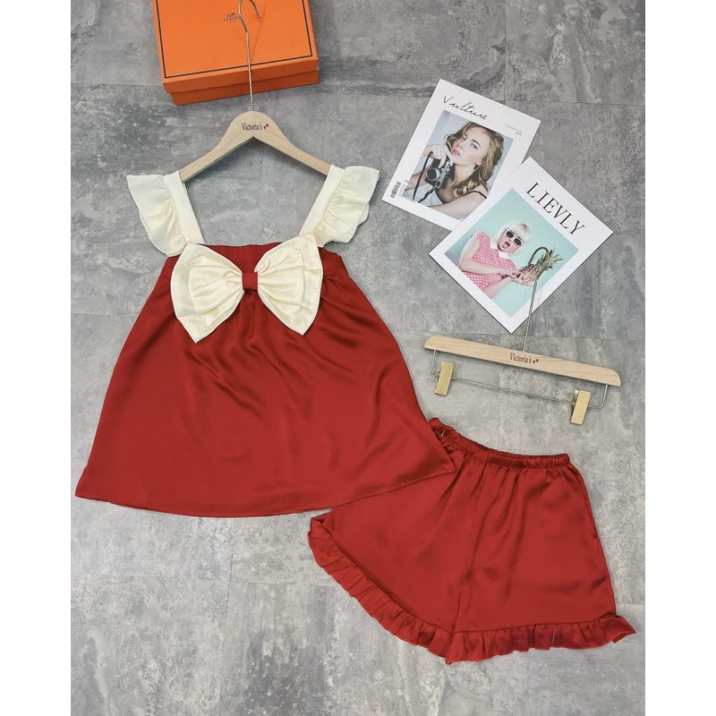 [Siêu Hot] Đồ Ngủ Cao Cấp 🍀 Bộ Hai Dây Cánh Tiên Lụa Tằm Thái Chất Liệu Mát Lịm MS03 | BigBuy360 - bigbuy360.vn