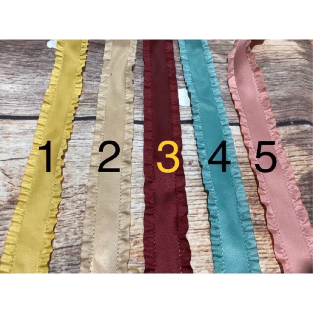 2m ruy băng lụa viền bèo rộng 38mm