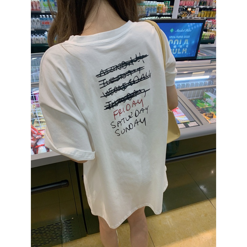 Áo Thun Tay Ngắn Dáng Rộng In Hình Mặt Cười Đơn Giản Trẻ Trung