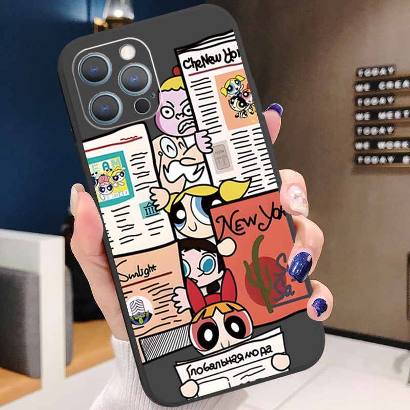 Ốp Điện Thoại Cạnh Vuông In Hình Báo Cho iPhone 13 Pro Max 12 11 XR XS 7 8 Plus SE 2020