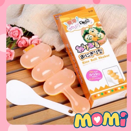Bộ khuôn lắc màu ngẫu nhiên tạo hình cơm nắm Bento cho bé ăn dặm
