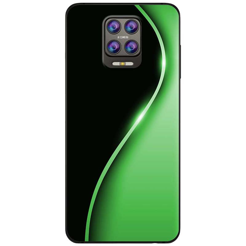 Ốp lưng nhựa dẻo Vsmart Aris, Aris Pro Đường cong xanh