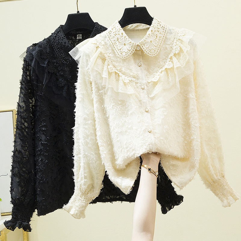 🌸Hàng Order(Có Sẵn)🌸 Áo Sơ Mi Ren Bigsize Trẻ Trung Dịu Dàng🌸Hàng Quảng Châu