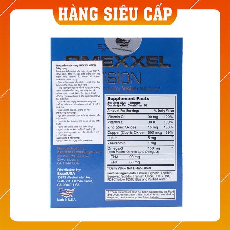 🤩Viên Uống Bổ Mắt Omexxel Vision🤩