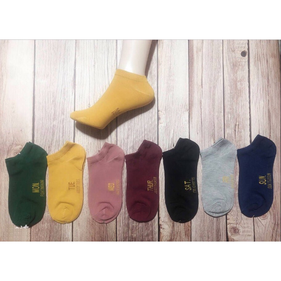 [Mã FAMARAL1 giảm 10K đơn 50K]set 7 đôi tất 7 ngày cho nữ siêu đẹp siêu bền cực dai và dày (tất loại 1)