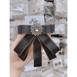 tag nơ cài áo vải