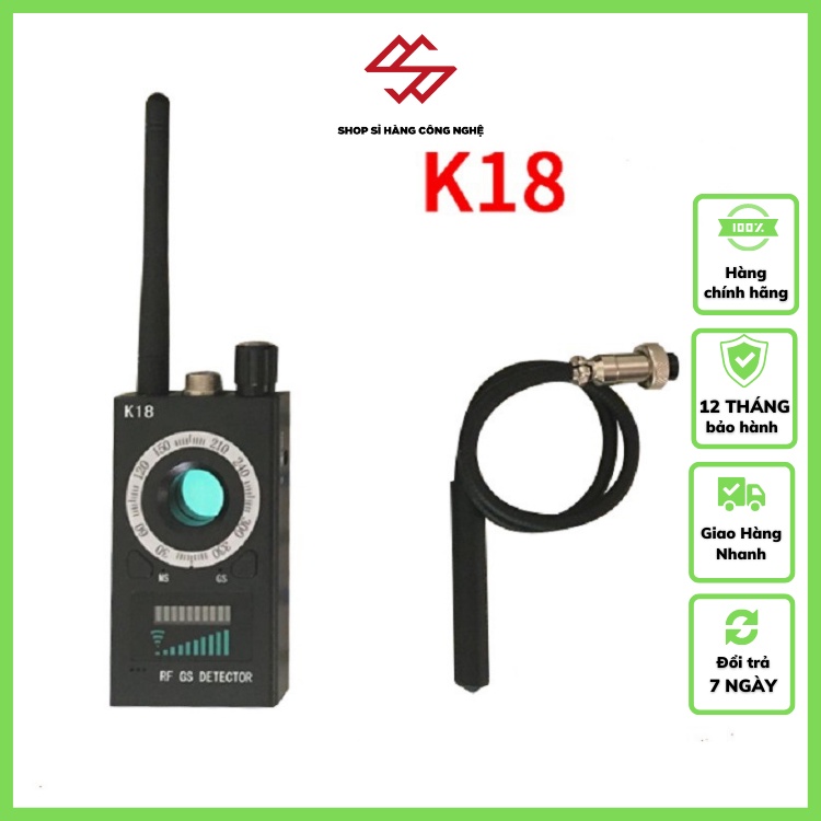 Máy phát hiện định vị, máy ghi âm, camera ghi hình K18
