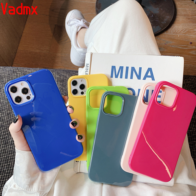Ốp Lưng Silicone Màu Trơn Thời Trang Cho Iphone 12 Mini 11 Pro Max Xs X Xr Iphone Se 2020 8 7 Plus