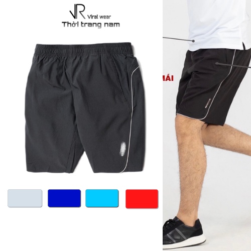 Quần Sooc Nam Vải Gió Thể Thao, Mềm Mại Thoáng Mát Viral Wear